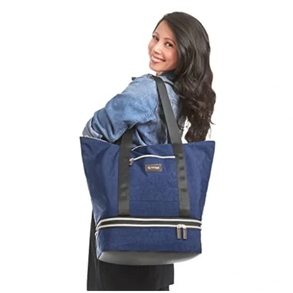 Stylish Blue Tote Bag - Picture 4 of 5